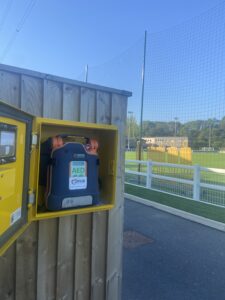 Defibrillators at a professional sports club