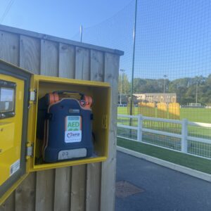 Defibrillators at a professional sports club