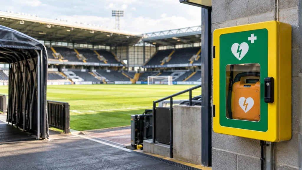 EFL football club defibrillator servicing